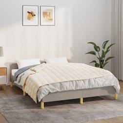 vidaXL 7 stof lys Tyngdedyne Hvid, Beige (150x150cm)