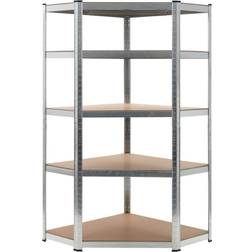 vidaXL Storage Silver Shelving System 35.4x70.9"