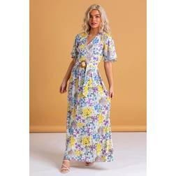 Dusk Floral Belted Maxi Dress