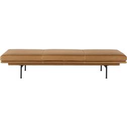 Muuto Outline Daybed Black/ Leather/Cognac Canapé 200cm