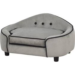 Pawhut Hundesofa grau 66,5 45 35,5 BxTxH Haustiersofa Hundebett Hundematte Katzensofa