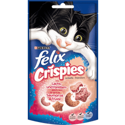 Felix Crispies Snack Per Gatto - Set % 3 x 45 g Salmone & Trota