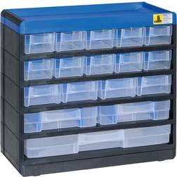 EUROKRAFTpro Allit 464610 Cassettiera porta minuteria (L x A x P) 300 x 285 x 135 mm Nero, Blu 1 pz