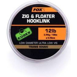 Fox International Edges Zig&floater Hooklink Line Braun 0.280 mm