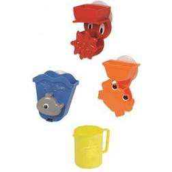 Simba 104019578 ABC badleksset, 3 olika vattenleksaktiviteter, vardera med sugkopp, 1 kopp, 4 delar, total höjd 30 cm, från 18 månader