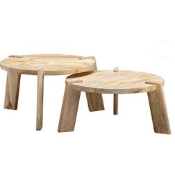 Wohnling 2er Set Mango Massivholz Couchtisch