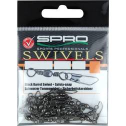 Spro Barrel Safety Snap Swivel Schwarz 6