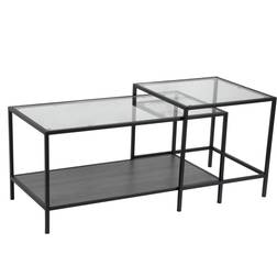 Nordform Seaford Black Metal Set of 2 Coffee Table