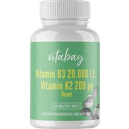 Vitabay Vitamin D3 Depot 20.000 I.E. + Vitamin K2 200 µg