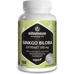 Vitamaze GINKGO BILOBA 100 mg hochdosiert vegan Kapseln