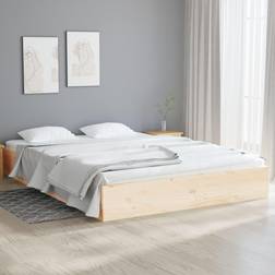 vidaXL Estructura De Cama Doble Pequeía Madera Maciza 120x190 cm - Marrón