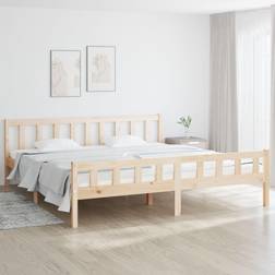 vidaXL Estructura De Cama De Madera Maciza 160x200 cm - Marrón