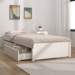 vidaXL Estructura De Cama Con Cajones Blanco 90x200 cm