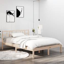 vidaXL Estructura De Cama Madera Maciza De Pino 140x190 cm - Marrón