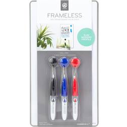 U Brands Magnetic Frameless Dry Erase Board Value Pack 6 x 11 Inches Silver Aluminum Frame