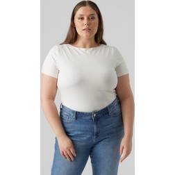 Vero Moda Curve Schneewittchen T-shirt Damen - Weiß