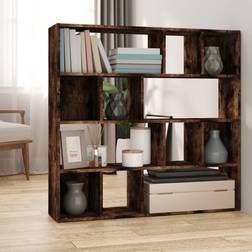 vidaXL Libreria/Divisorio Rovere Fumo 105x24x102 cm Scaffale per libri