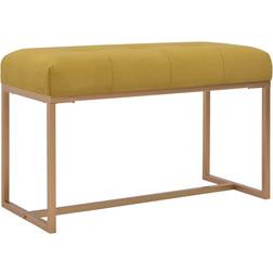 vidaXL Banc 80 cm Moutarde Velours Banquette