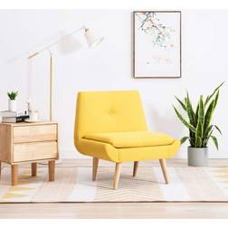 vidaXL Revêtement Tissu Jaune Chaise Canapé Fauteuil