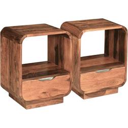 vidaXL Con Cassetto In Legno Massello Di Sheesham 40x30x50 cm Comodino
