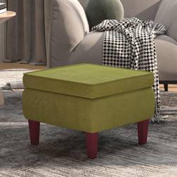 vidaXL Pieds En Bois Siège Pouf Repose-Pied Chambre À Coucher Intérieur Tabouret