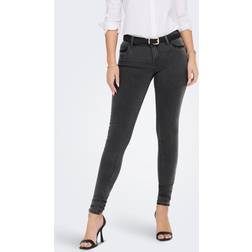 Only Onlrain Normalhöga Skinny Fit-jeans Grå