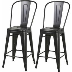 BigBuy Home Lot de 2 Tabourets Industriel L 30.5 x P 30.5 x H 61 cm Tabouret