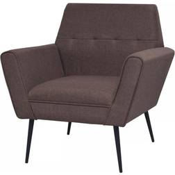 vidaXL Acier Et Tissu Marron Fauteuil