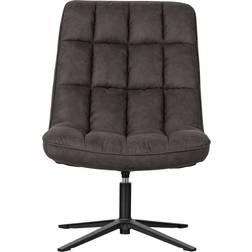 Woood Dirkje Draaifauteuil Leerlook Zwart