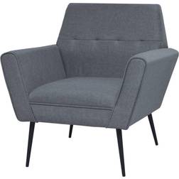 vidaXL Acier Et Tissu Fauteuil