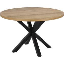 XXXlutz Heaven Oak with Black Legs Dining Table