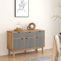 vidaXL Credenza Otta Marrone e Grigio 114 x 43 x 73.5 cm Madia