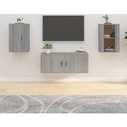 vidaXL Mounted TV Cabinets 2 pcs Grey Sonoma Wall Cabinet