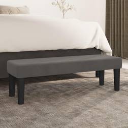 vidaXL Banc Gris Foncé 100x30x30 cm Velours Banquette