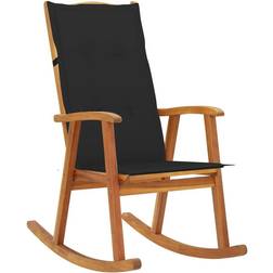 vidaXL with Cushions Brown Rocking Chair