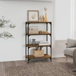 vidaXL Libreria Rovere Fumo 60x33x100 cm Legno Multistrato e Acciaio Scaffale per libri