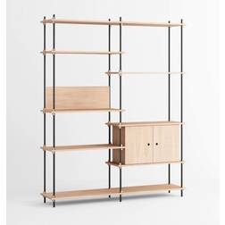Moebe Oak/Black Reolsystem 165x200cm