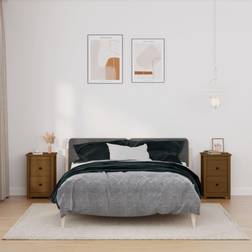 vidaXL Nachttische 2 Stk Honigbraun 40 x 35 x 61.5 cm Nachttisch