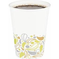 Boardwalk Deerfield Printed Paper Hot Cups, 12 oz, White/Yellow/Green/Purple BWKDEER12HCUP