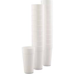 Dart Hot/Cold Foam Cups, 24 oz. White, 500/Carton