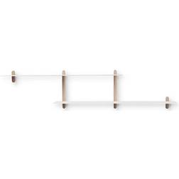 Gejst Nivo H Large Light Oak-White Hyllesystem 169.5x38.5cm