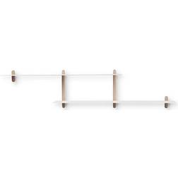 Gejst Nivo H Large Light Oak-White Hyllsystem 169.5x38.5cm