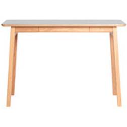 Magnus Olesen Freya Solid Oak Lacquered Beige Gray Linoleum 4175 Writing Desk