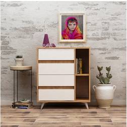 LOTO LIVING Sariyah Kommode Sideboard 86 x 40 x 70 cm Lagerschrank