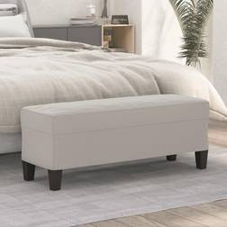 vidaXL Banc Gris Clair 100x35x41 cm Tissu Microfibre Banquette