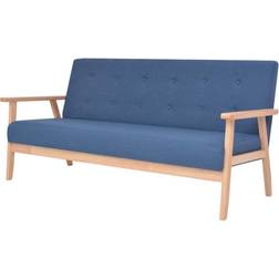 vidaXL 3-Sitzer-Sofa Stoff Blau Sofa