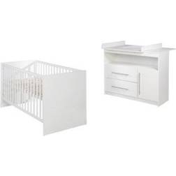 Roba Chambre Bébé Maren Lit 70x140 cm + Commode à Langer