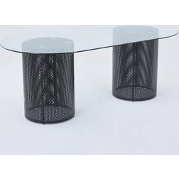Reforma Nohr Ovale Eettafel 100 x 200 cm Glas Zwart