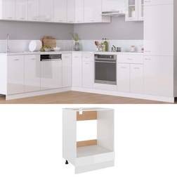 vidaXL Oven High Gloss White 60 x 46 x 81.5 cm Storage Cabinet