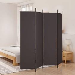 vidaXL 4-panels stof Rumdeler
